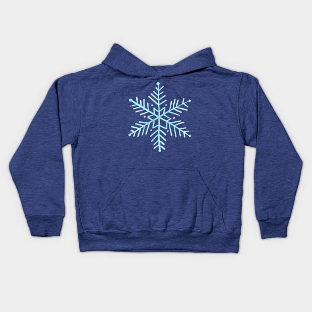 Snowflake in light blue (winter and holidays aesthetic) Kids Hoodie by F-for-Fab